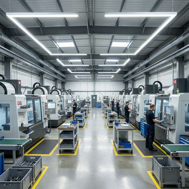 Modern CNC Machine Shop Floor